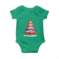 Christmas Tree American Flag Patriotic Baby Onesie - Wonder Print Shop