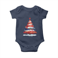 Christmas Tree American Flag Patriotic Baby Onesie - Wonder Print Shop