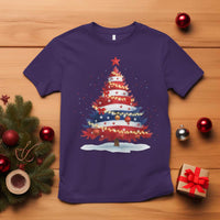 Christmas Tree American Flag Patriotic T Shirt - Wonder Print Shop