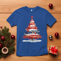 Christmas Tree American Flag Patriotic T Shirt - Wonder Print Shop