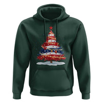 Christmas Tree American Flag Patriotic Hoodie - Wonder Print Shop