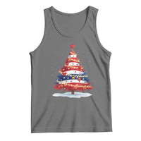 Christmas Tree American Flag Patriotic Tank Top - Wonder Print Shop