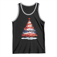 Christmas Tree American Flag Patriotic Tank Top - Wonder Print Shop