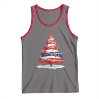 Christmas Tree American Flag Patriotic Tank Top - Wonder Print Shop
