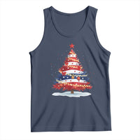 Christmas Tree American Flag Patriotic Tank Top - Wonder Print Shop