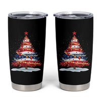 Christmas Tree American Flag Patriotic Tumbler Cup - Wonder Print Shop