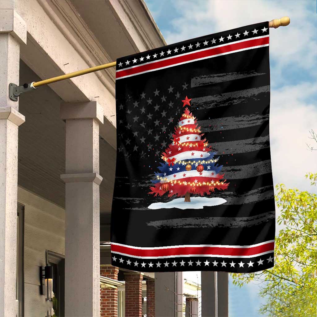 Christmas Tree American Flag Patriotic Garden Flag