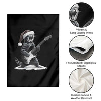 Funny Cat Guitar Garden Flag Rock and Roll Christmas - Wonder Print Shop