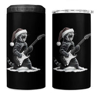 Funny Cat Guitar 4 in 1 Can Cooler Tumbler Rock and Roll Christmas - Wonder Print Shop