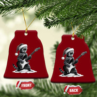 Funny Cat Guitar Ceramic Ornament Rock and Roll Xmas - Wonder Print Shop