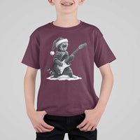 Funny Cat Guitar T Shirt For Kid Rock and Roll Christmas - Wonder Print Shop