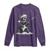Funny Cat Guitar Long Sleeve Shirt Rock and Roll Christmas - Wonder Print Shop