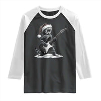 Funny Cat Guitar Raglan Shirt Rock and Roll Christmas - Wonder Print Shop