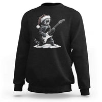 Funny Cat Guitar Sweatshirt Rock and Roll Christmas - Wonder Print Shop