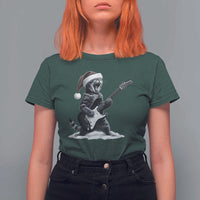 Funny Cat Guitar T Shirt For Women Rock and Roll Christmas - Wonder Print Shop