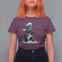Funny Cat Guitar T Shirt For Women Rock and Roll Christmas - Wonder Print Shop