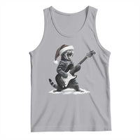 Funny Cat Guitar Tank Top Rock and Roll Christmas - Wonder Print Shop