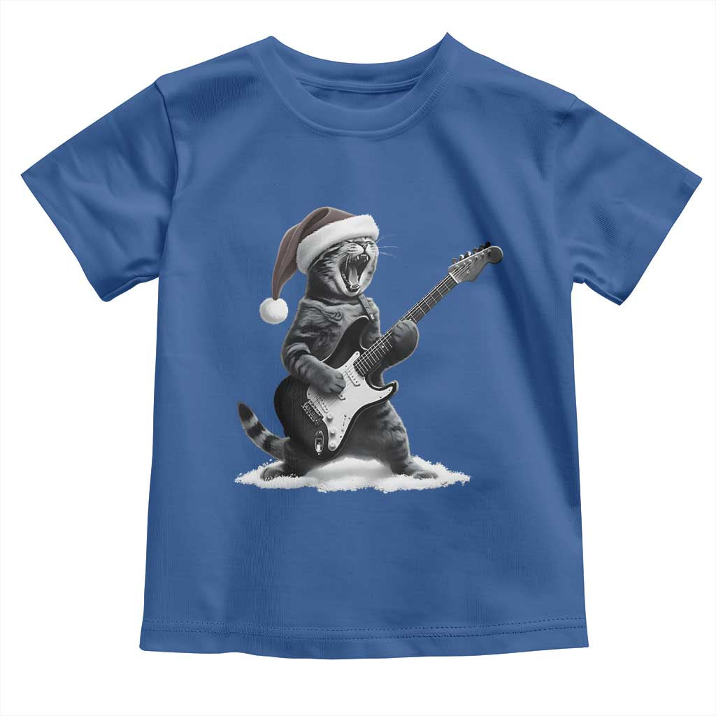 Funny Cat Guitar Toddler T Shirt Rock and Roll Christmas - Wonder Print Shop