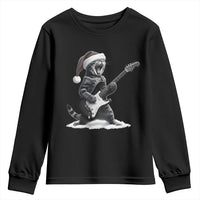 Funny Cat Guitar Youth Sweatshirt Rock and Roll Christmas - Wonder Print Shop