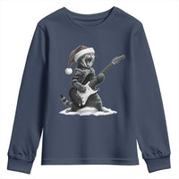 Funny Cat Guitar Youth Sweatshirt Rock and Roll Christmas - Wonder Print Shop