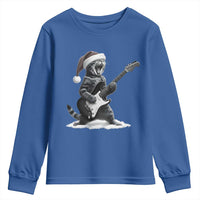 Funny Cat Guitar Youth Sweatshirt Rock and Roll Christmas - Wonder Print Shop