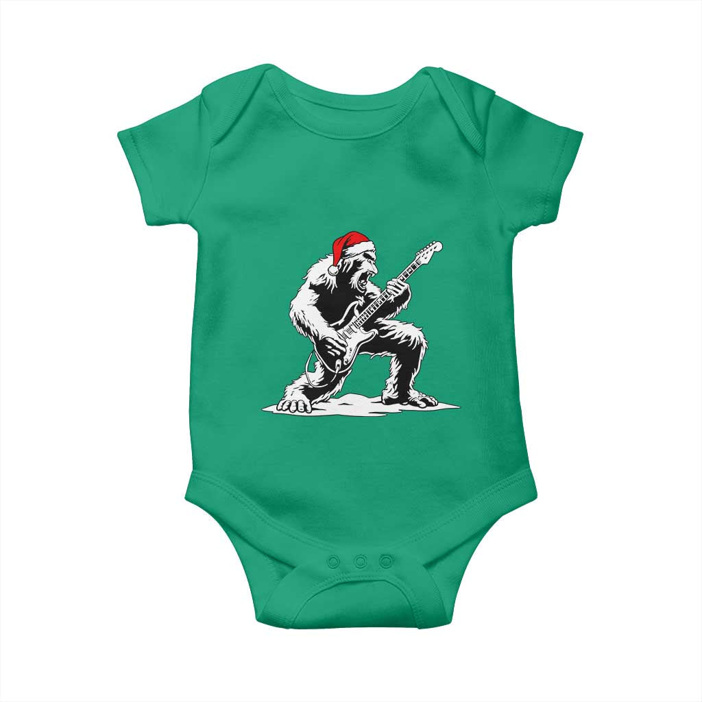 Funny Bigfoot Guitar Baby Onesie Rock and Roll Christmas - Wonder Print Shop