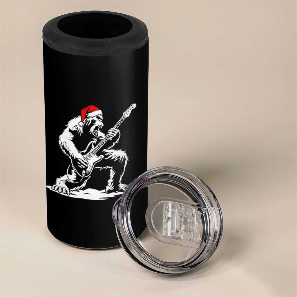Funny Bigfoot Guitar 4 in 1 Can Cooler Tumbler Rock and Roll Christmas - Wonder Print Shop