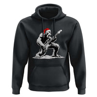 Funny Bigfoot Guitar Hoodie Rock and Roll Christmas - Wonder Print Shop