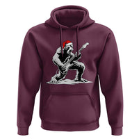 Funny Bigfoot Guitar Hoodie Rock and Roll Christmas - Wonder Print Shop