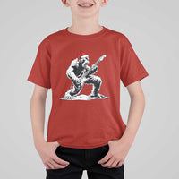 Funny Bigfoot Guitar T Shirt For Kid Rock and Roll Christmas - Wonder Print Shop