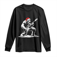 Funny Bigfoot Guitar Long Sleeve Shirt Rock and Roll Christmas - Wonder Print Shop