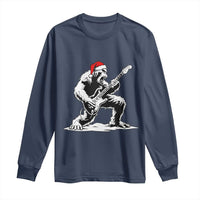 Funny Bigfoot Guitar Long Sleeve Shirt Rock and Roll Christmas - Wonder Print Shop