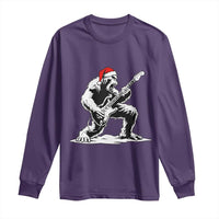 Funny Bigfoot Guitar Long Sleeve Shirt Rock and Roll Christmas - Wonder Print Shop