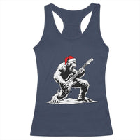 Funny Bigfoot Guitar Racerback Tank Top Rock and Roll Christmas - Wonder Print Shop