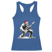Funny Bigfoot Guitar Racerback Tank Top Rock and Roll Christmas - Wonder Print Shop