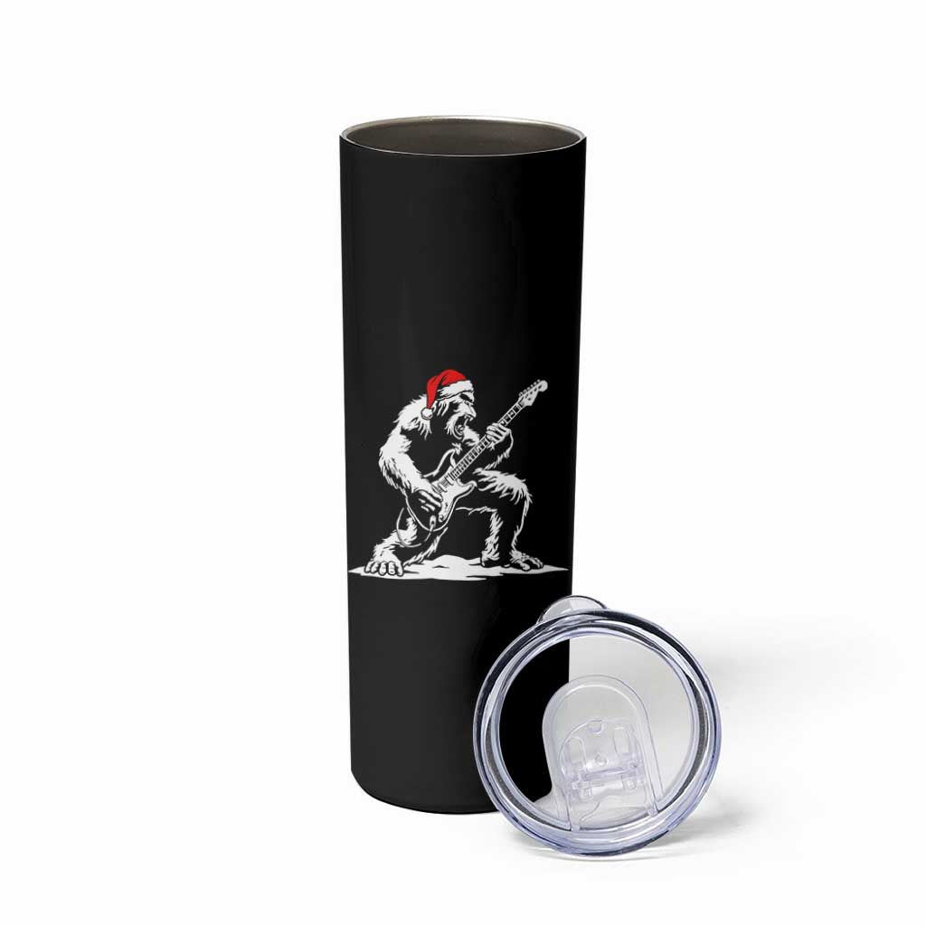 Funny Bigfoot Guitar Skinny Tumbler Rock and Roll Christmas - Wonder Print Shop