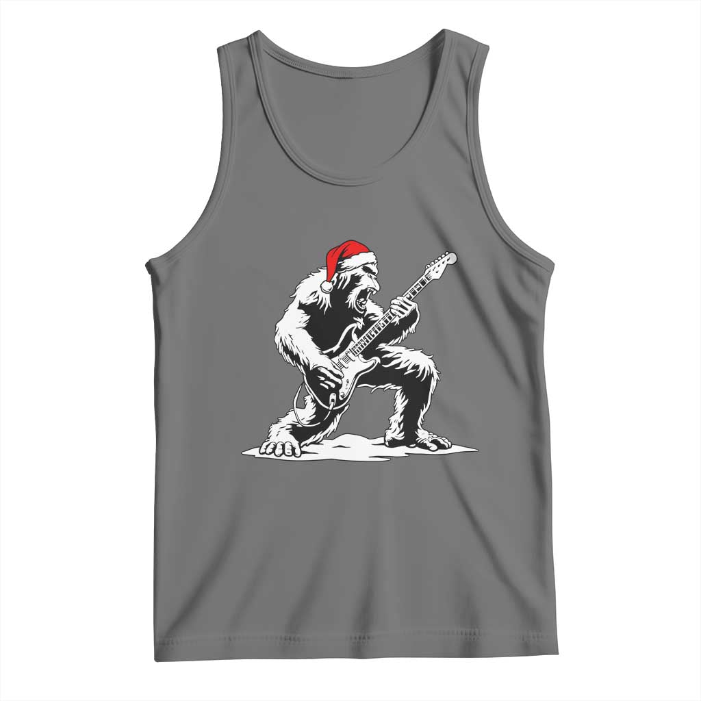 Funny Bigfoot Guitar Tank Top Rock and Roll Christmas - Wonder Print Shop