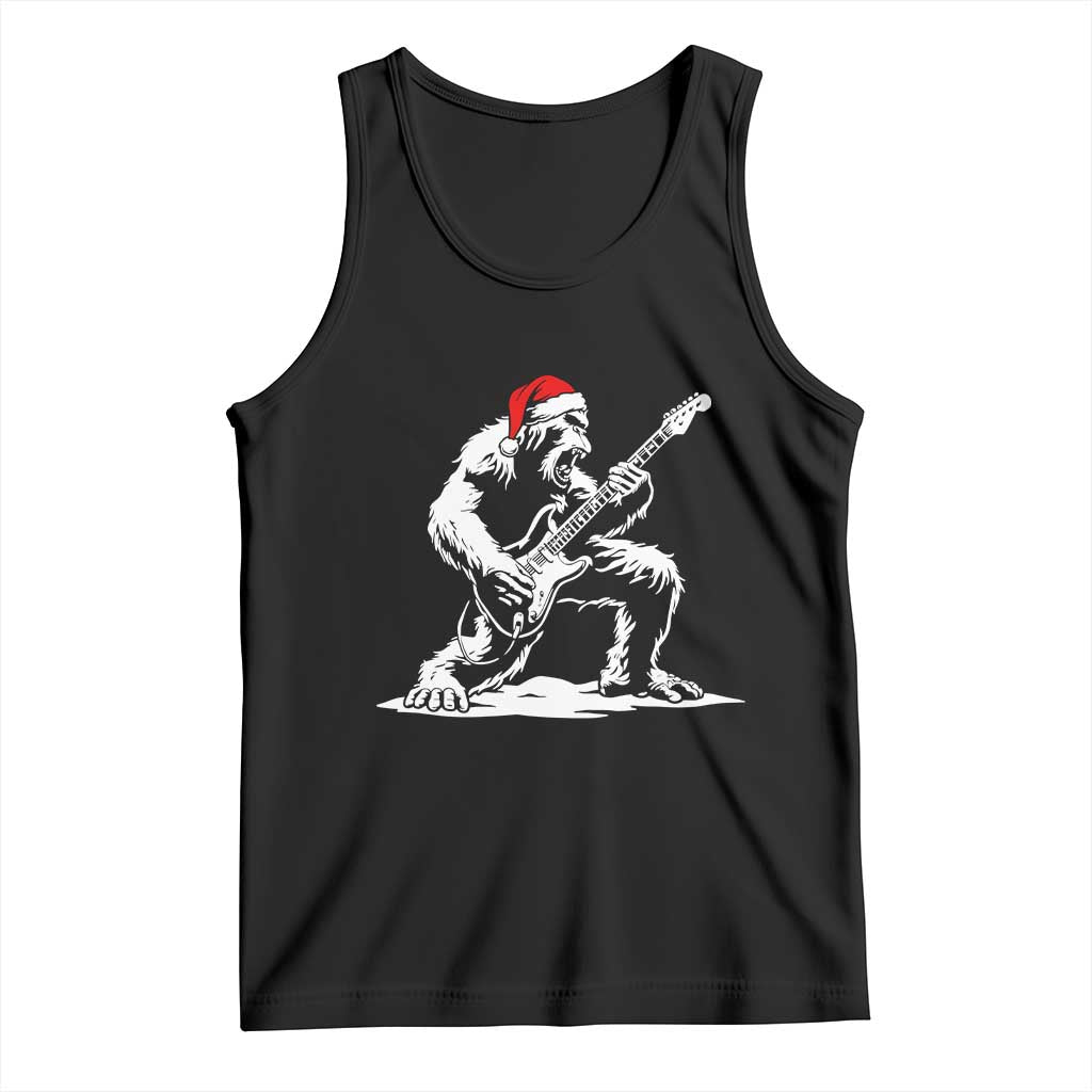 Funny Bigfoot Guitar Tank Top Rock and Roll Christmas - Wonder Print Shop