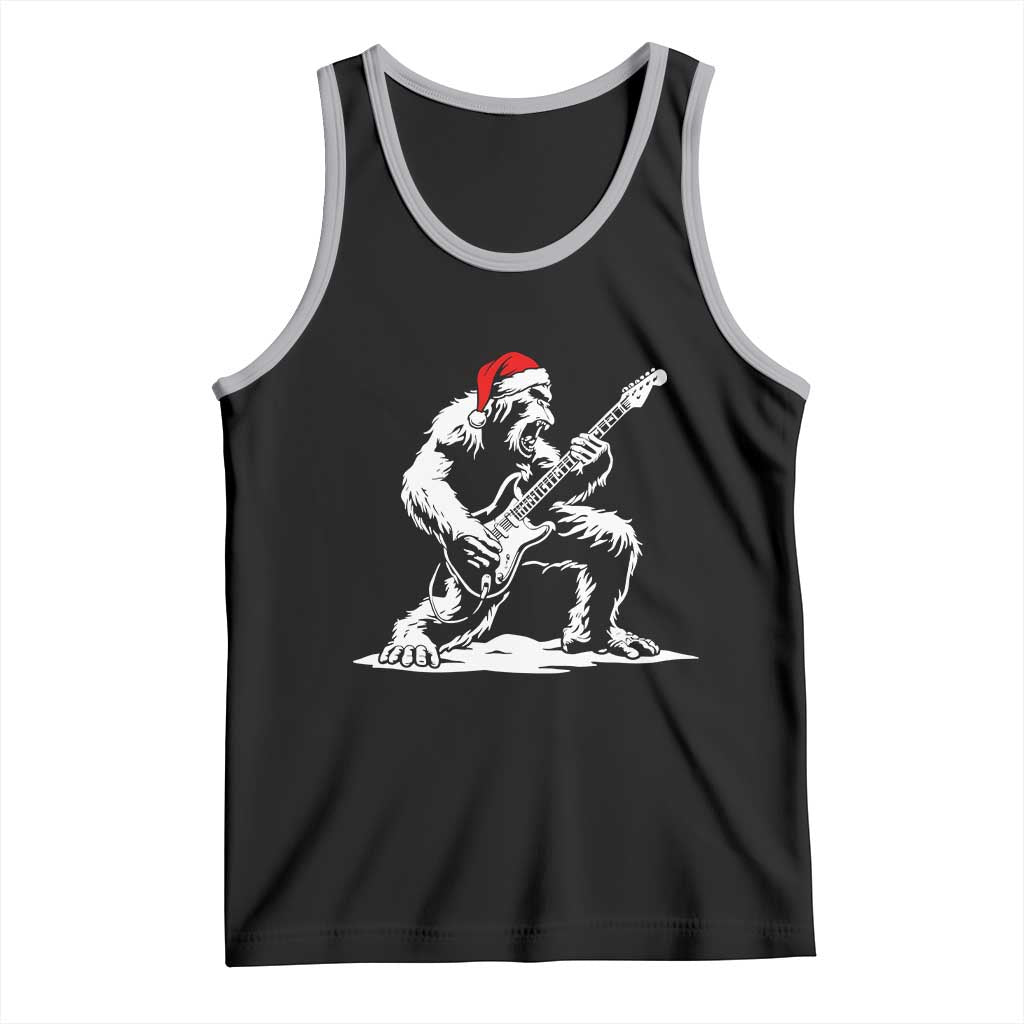 Funny Bigfoot Guitar Tank Top Rock and Roll Christmas - Wonder Print Shop