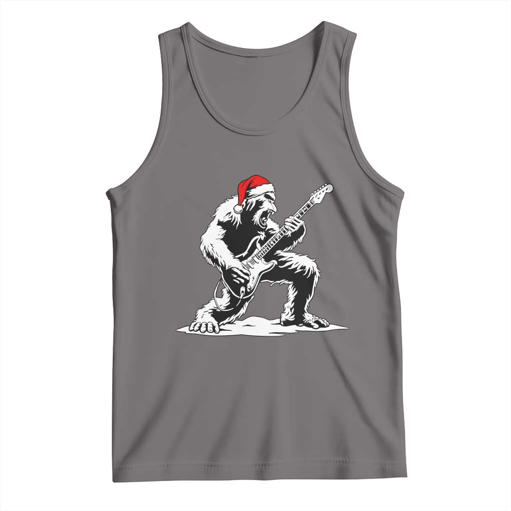 Funny Bigfoot Guitar Tank Top Rock and Roll Christmas - Wonder Print Shop