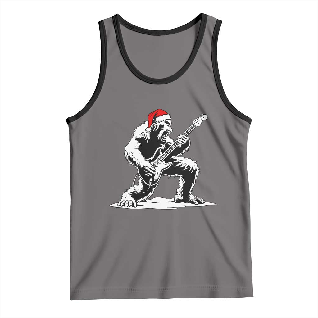 Funny Bigfoot Guitar Tank Top Rock and Roll Christmas - Wonder Print Shop