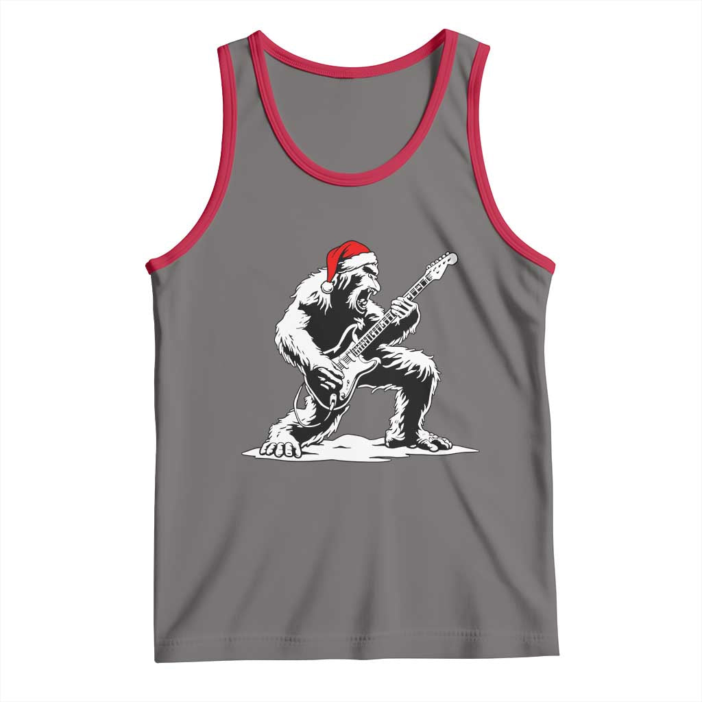 Funny Bigfoot Guitar Tank Top Rock and Roll Christmas - Wonder Print Shop