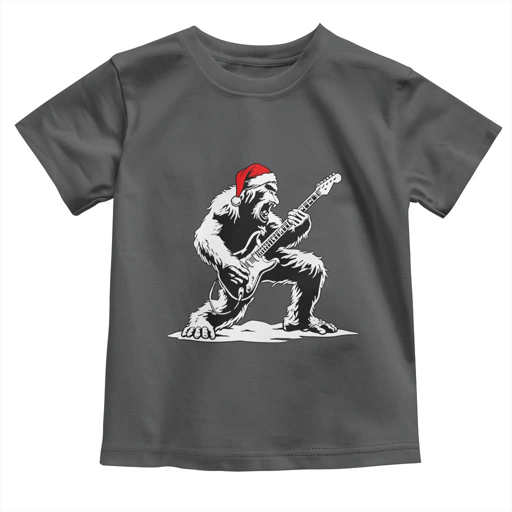 Funny Bigfoot Guitar Toddler T Shirt Rock and Roll Christmas - Wonder Print Shop