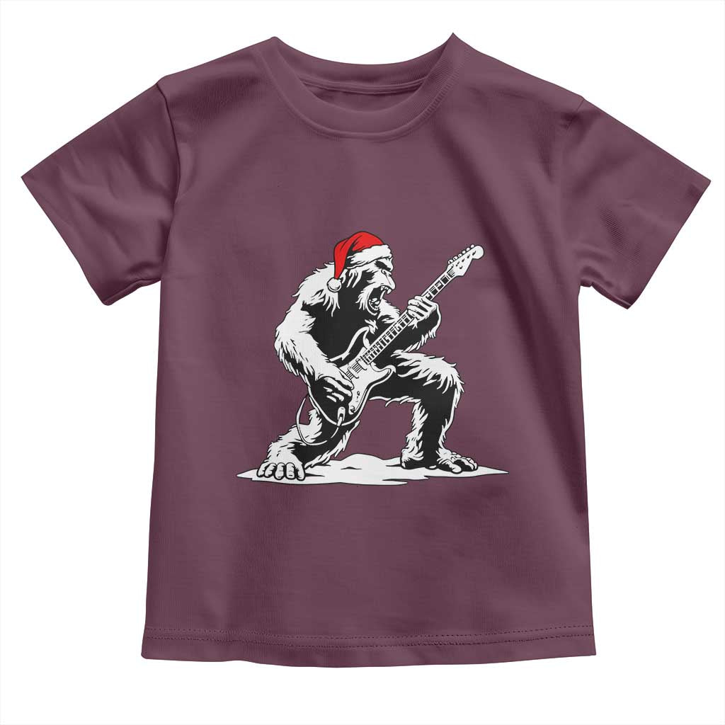 Funny Bigfoot Guitar Toddler T Shirt Rock and Roll Christmas - Wonder Print Shop
