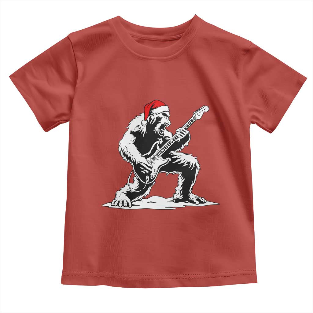 Funny Bigfoot Guitar Toddler T Shirt Rock and Roll Christmas - Wonder Print Shop