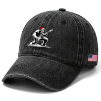 Funny Bigfoot Guitar Washed Cotton Baseball Cap Rock and Roll Christmas