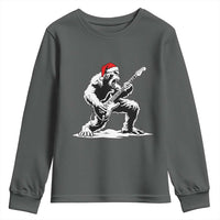 Funny Bigfoot Guitar Youth Sweatshirt Rock and Roll Christmas - Wonder Print Shop