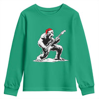 Funny Bigfoot Guitar Youth Sweatshirt Rock and Roll Christmas - Wonder Print Shop