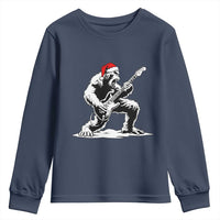Funny Bigfoot Guitar Youth Sweatshirt Rock and Roll Christmas - Wonder Print Shop