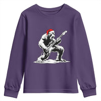 Funny Bigfoot Guitar Youth Sweatshirt Rock and Roll Christmas - Wonder Print Shop